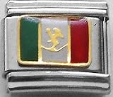 Clearly Charming Mexico Flag Italian Charm