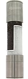 2-in-1 Salt and Pepper Grinder Set - Premium Salt and Pepper Mill, Ceramic Grinding Mechanism, Stainless Steel Design, Adjustable Grind