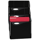 Hot File Letter Size Starter Set, 3 Pockets, 13-3/16x3-3/4x22-3/16, Ebony ELD18601