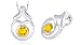 Round Cut Citrine Pendant Sterling Silver