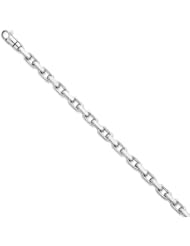 14k WG 5.3mm Polished Fancy Link Bracelet