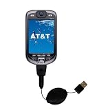 Retractable USB Cable for the ATT SX66 PPC with Power Hot Sync and Charge capabilities - Gomadic Brand w/ TipExchange Technology