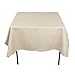 LinenTablecloth 70-Inch Square Polyester Tablecloth Beige