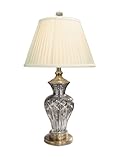 Dale Tiffany GT60858 Botticelli Table Lamp, Antique Brass and Fabric Shade