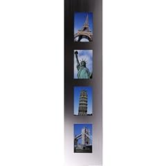 XXL HENZO Bilderrahmen SILBER - 80 x 19 cm - Fotorahmen aus Metall f�r 4 Bilder oder Fotos - 10 x 15 cm - Rahmen