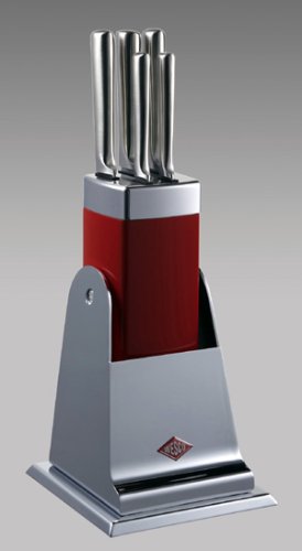 Childrens Toyshop  Kitchen & Housewares : Stainless Steel Wesco Classic Line Knifeblock (WHITE)