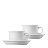 Thomas Trend - Juego de café, 2 tazas, 2 platos, color blanco