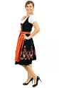 Trachten Dirndl, klassisches Schwarz mit aufwendigen Stickereien und hochwertigen Miederhaken, aus edler Baumwolle