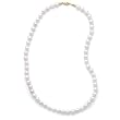 20" 14k Yellow Gold 7-7.5mm (AAA) Akoya Pearl Necklace