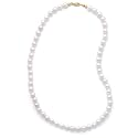 20" 14k Yellow Gold 7-7.5mm (AAA) Akoya Pearl Necklace