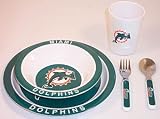 Miami DOLPHINS Kids Toddler DINNERWARE Plate Cup Etc Set by Duck House
