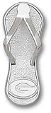 Green Bay Packers 1'' Sterling Silver ''G'' Flip Flop Pendant