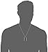 Amazon Collection Men's Stainless Steel Wood Inlay Ball Chain Dog Tag Pendant Necklace, 22