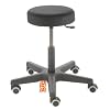 Arbeitshocker , Arzthocker, Drehhocker, Rollhocker Modell comfort, Hubbereich ca. 46 - 59 cm, Rollen mit weicher Radbandage, Sitzfarbe schwarz