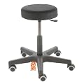 Arbeitshocker , Arzthocker, Drehhocker, Rollhocker Modell comfort, Hubbereich ca. 46 - 59 cm, Rollen mit weicher Radbandage, Sitzfarbe schwarz