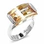 Jewelry - Sterling Silver Champagne CZ Cocktail Ring