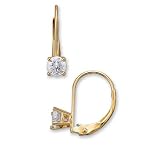 1/4 to 1 ct. tw. Round Diamond Solitaire Leverback Earrings