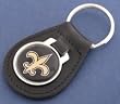 New Orleans Saints Leather Key Chain