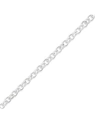 Sterling Silver 4.75mm Fancy Rolo Chain - 30 Inch