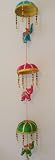 Canopied Elephants x 3 Ceiling Hang in Turquoise, Cerise and Green Velvet; from India - Spiritual Gifts. Usually dispatched within 2 working days.