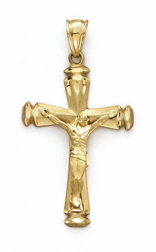 14K Capped End Crucifix Pend - GH12801