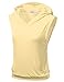J.TOMSON Women's Basic Sleeveless Hoodie Vest Tank Top with Kangaroo Pocket
