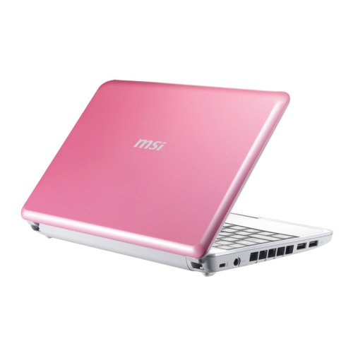 Childrens Toyshop  PC Hardware : MSI Wind 10" Mini Laptop (1.6 GHz Intel Atom Processor, 1 GB RAM, 80 GB Hard Drive, XP Home, 6 Cell Battery) Pink