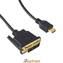 HDMI Male to DVI-D Male Cable HDTV PS3 LCD Plasma Computer - 15 Feet