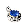 Blue Topaz Round 2 Tone Pendant Blue Topaz Round 2 Tone Pendant