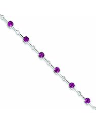Genuine .925 Sterling Silver Pink Tourmaline Bracelet 3.3 Grams . 100% Satisfaction Guaranteed.