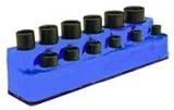 Mechanics Time Saver 1383 - 3/8 in. Drive 12 Hole Neon Yellow Impact Socket Holder - Mechanic's Time Savers - 1383