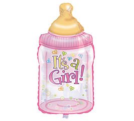 BABY BOTTLE SHAPED MYLAR FOIL BALLOON FOR SHOWER [Health and Beauty]