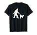 Bigfoot Sasquatch Walking Husky Dog Lovers Gift T-shirt