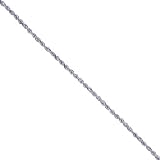 White Gold Rope Ankle Bracelet w/ Lobster Clasp
