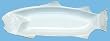 White Fish Ceramic Pottery Trout Extra Large Casserole 24"x8.5"x3"