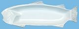 White Fish Ceramic Pottery Trout Extra Large Casserole 24"x8.5"x3"