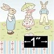 Edwardian Bunny Parade Dollhouse Wallpaper