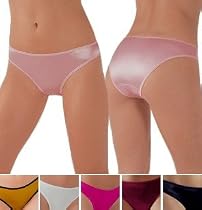 Satin Low Rise Bikini w/ Cotton Lined Crotch