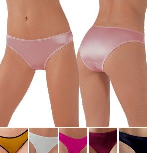 31COr6pRtjL Satin Low Rise Bikini w/ Cotton Lined Crotch