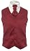 Men's Burgundy/Wine Italian Design Dress Vest Neck/Bow Tie Set for Suit or Tuxedo