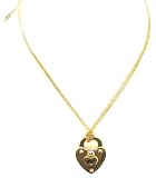 Juicy Couture Crown Heart Turnlock Gold Chain Link Necklace