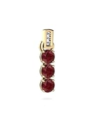 Genuine Ruby 14kt Yellow Gold Pendant