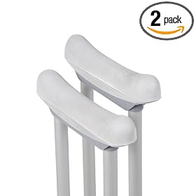 Cosco Ability Care Crutch Underarm Pads, Gray (2 Pads) (Pack of 2)