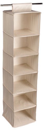 :Household Essentials 01812 Six-Shelf Canvas Sweater Organizer