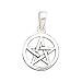 Small Pentacle Pendant Sterling Silver Picture is not true size. Item comes with a black cord necklace.