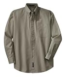 Port Authority - Long Sleeve Twill Shirt Khaki-2XL