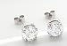 Certified 0.40 Carat G SI1 Round Cut Stud Diamond Solitaire Earrings in 18ct Solid White Gold