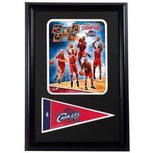 2009 Cleveland Cavaliers Photograph with Team Pennant in a 12