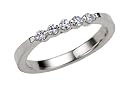 14k White Gold Classic Round 5-Stone Diamond Wedding Band (1/4 cttw, H-I Color, SI1-SI2 Clarity)