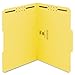 Smead Fastener File Folders, 50 Count, Yellow, Reinforced 1/3-Cut Tabs, 2 Fasteners, Letter Size (12940)